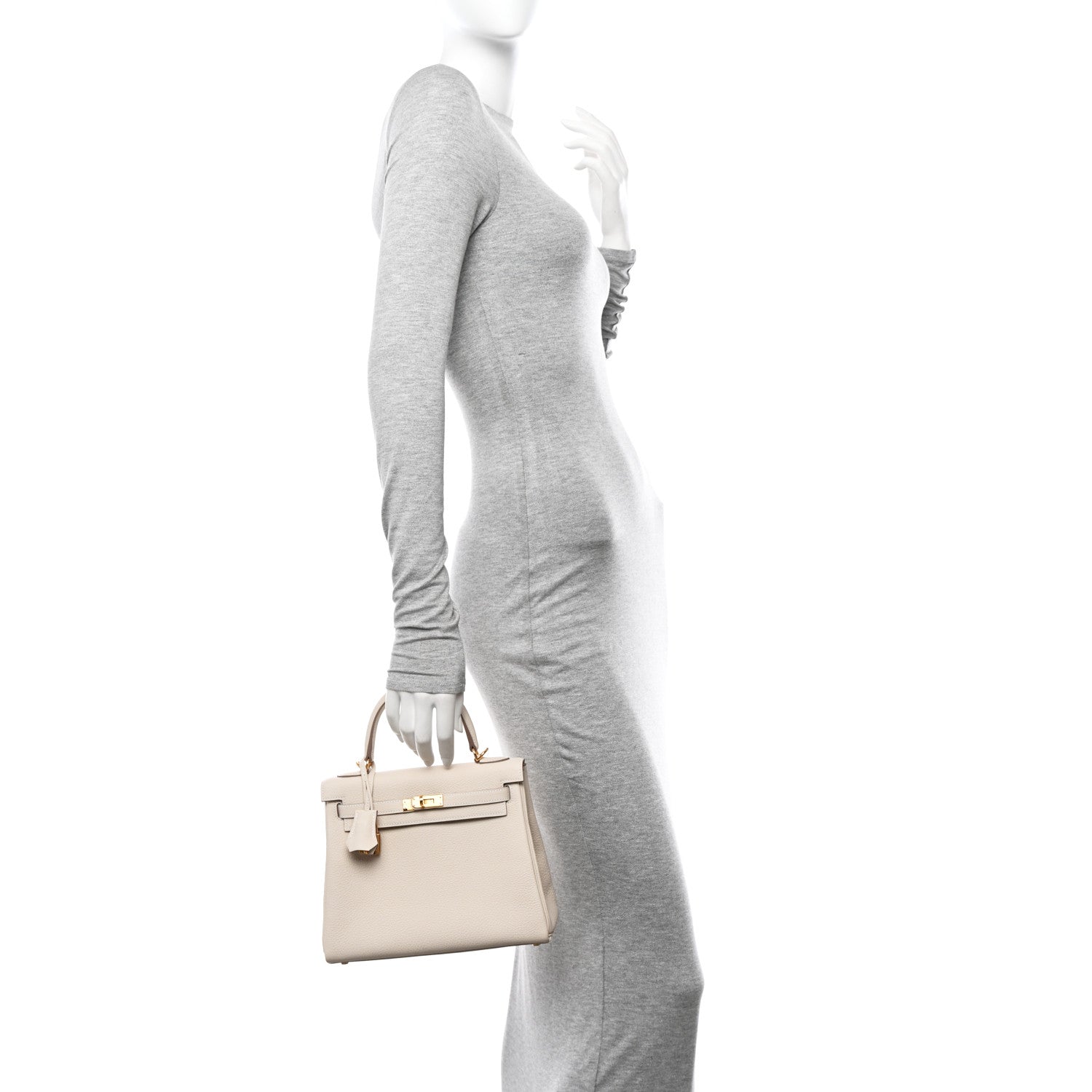 Hermes Togo Kelly Retourne 25 Craie 2 of 11