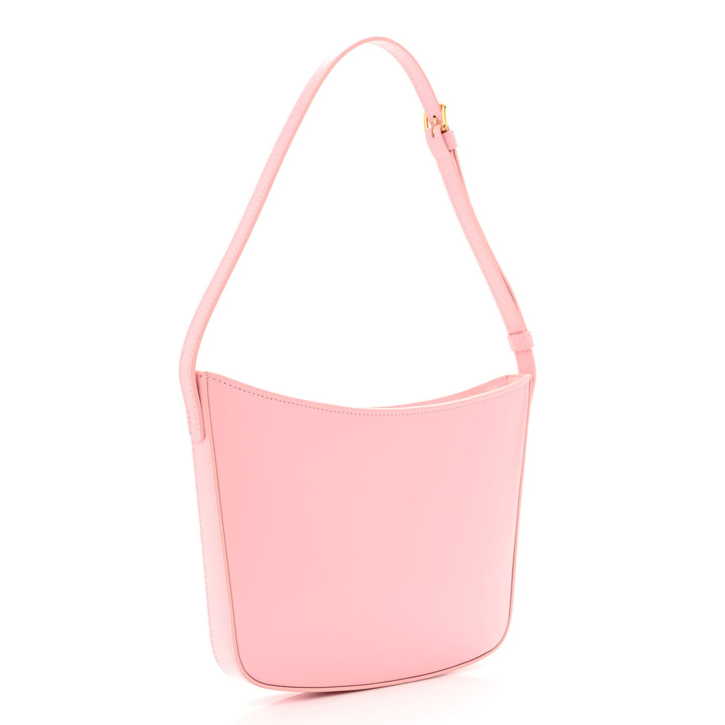 Shiny Calfskin Medium Croque Bag Pink