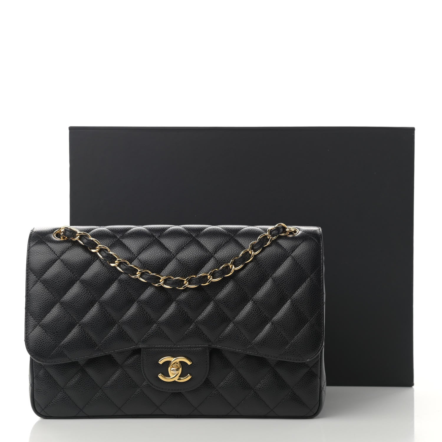 Chanel Caviar Quilted Jumbo Double Flap Black 12 of 12