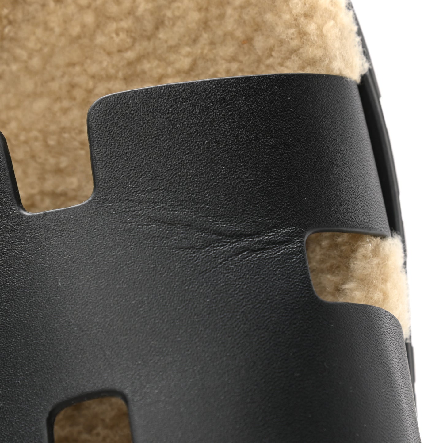 Veau Indios Woolskin Mens Chypre Sandals 42 Black Ecru