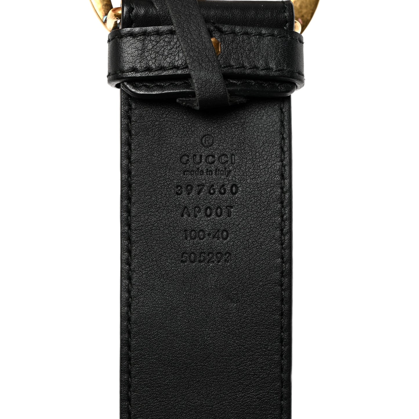 Calfskin Double G 40mm Belt 100 40 Black