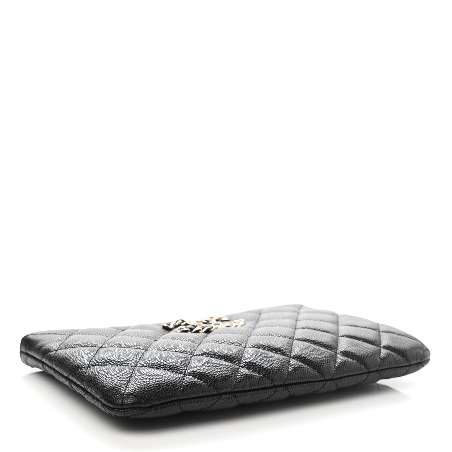Caviar Quilted Small French New Wave CC Pouch Black