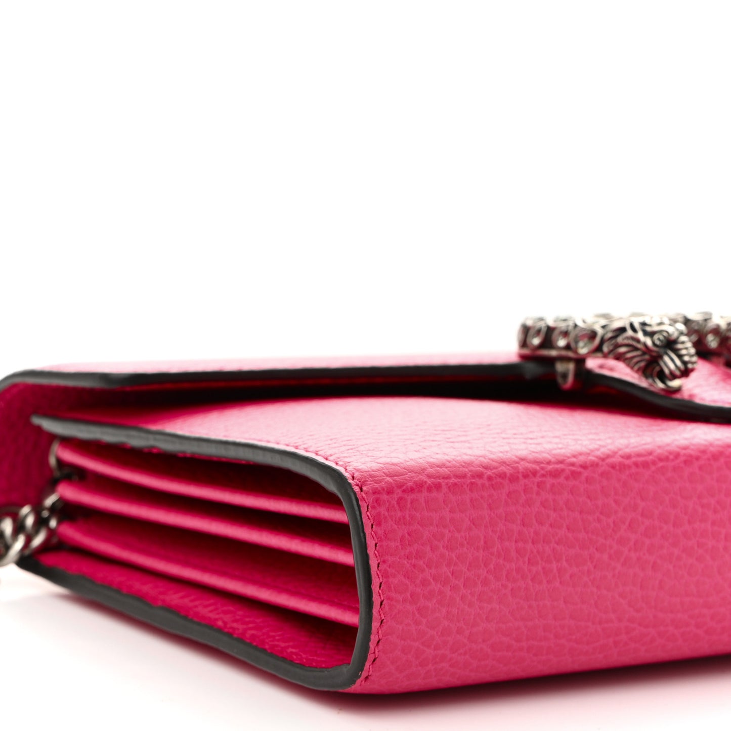 Dollar Calfskin Crystal Mini Dionysus Chain Wallet Box Pink