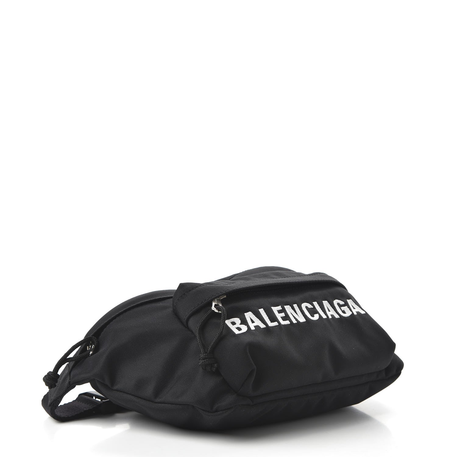 Balenciaga Recycled Sport Nylon Logo Embroidered Wheel Beltpack Black 4 of 10