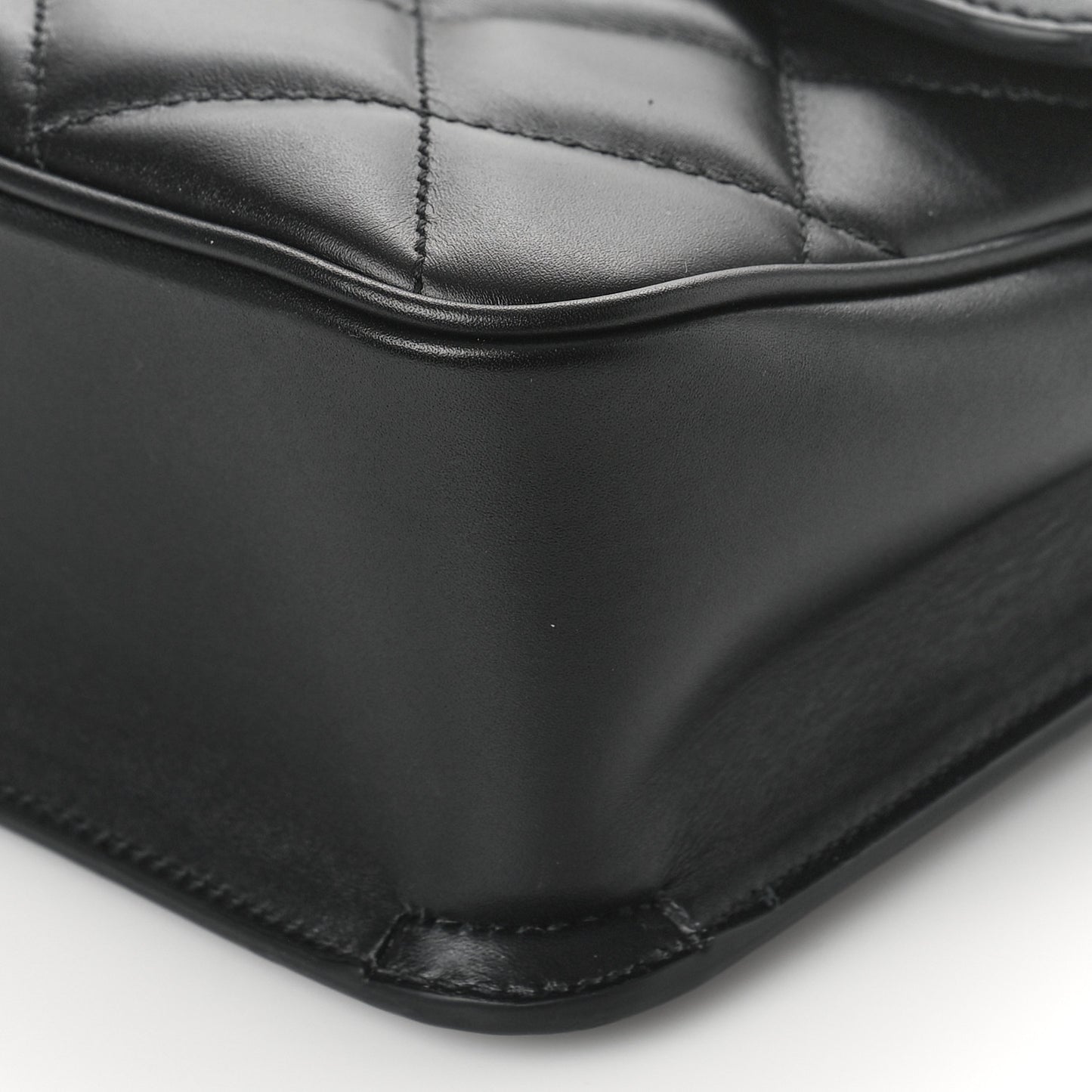 Calfskin Quilted Small Deco Shoulder Bag Black