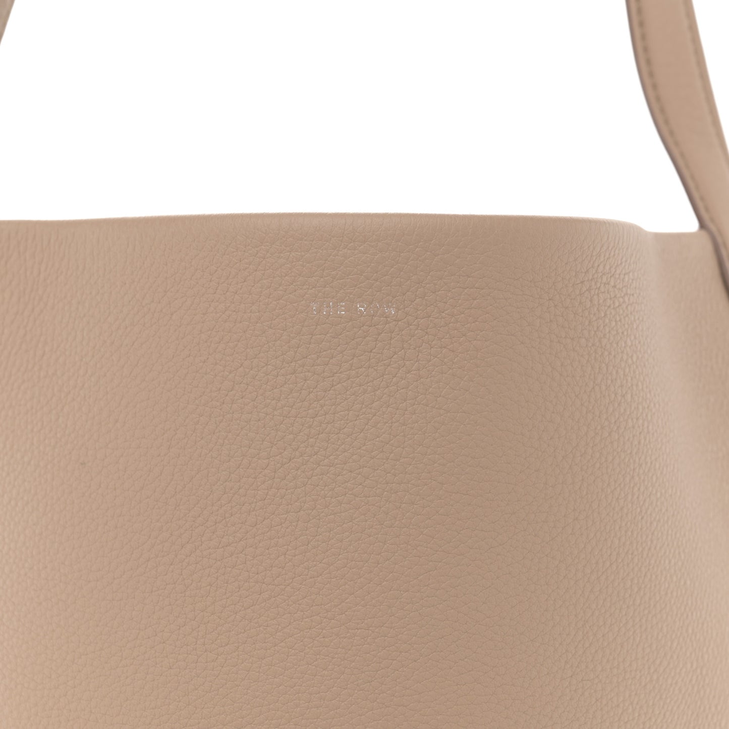 Grained Calfskin Medium N/S Park Tote Dark Taupe
