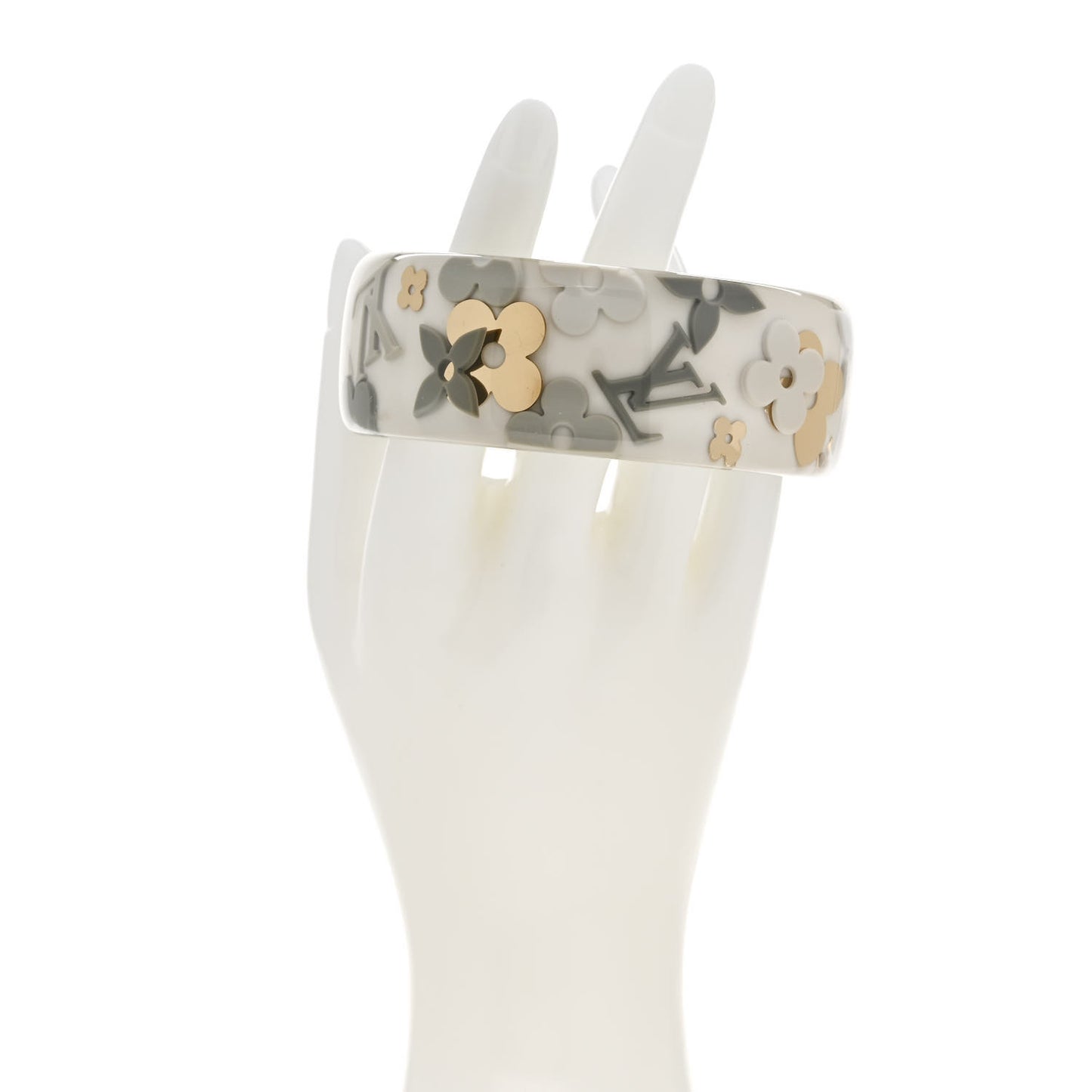 Resin Monogram Farandole Bracelet Grey