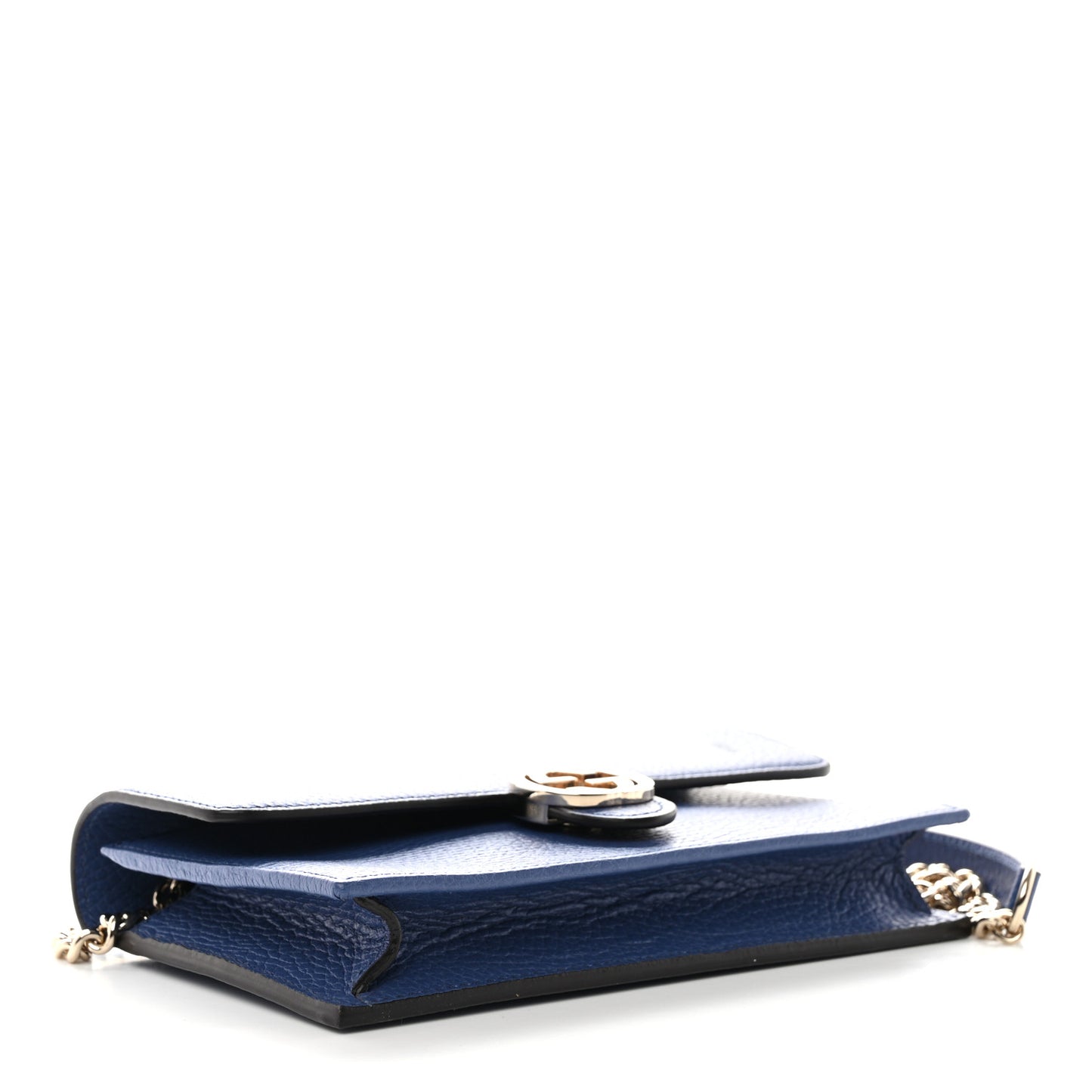 Dollar Calfskin Interlocking G Chain Wallet Caspian