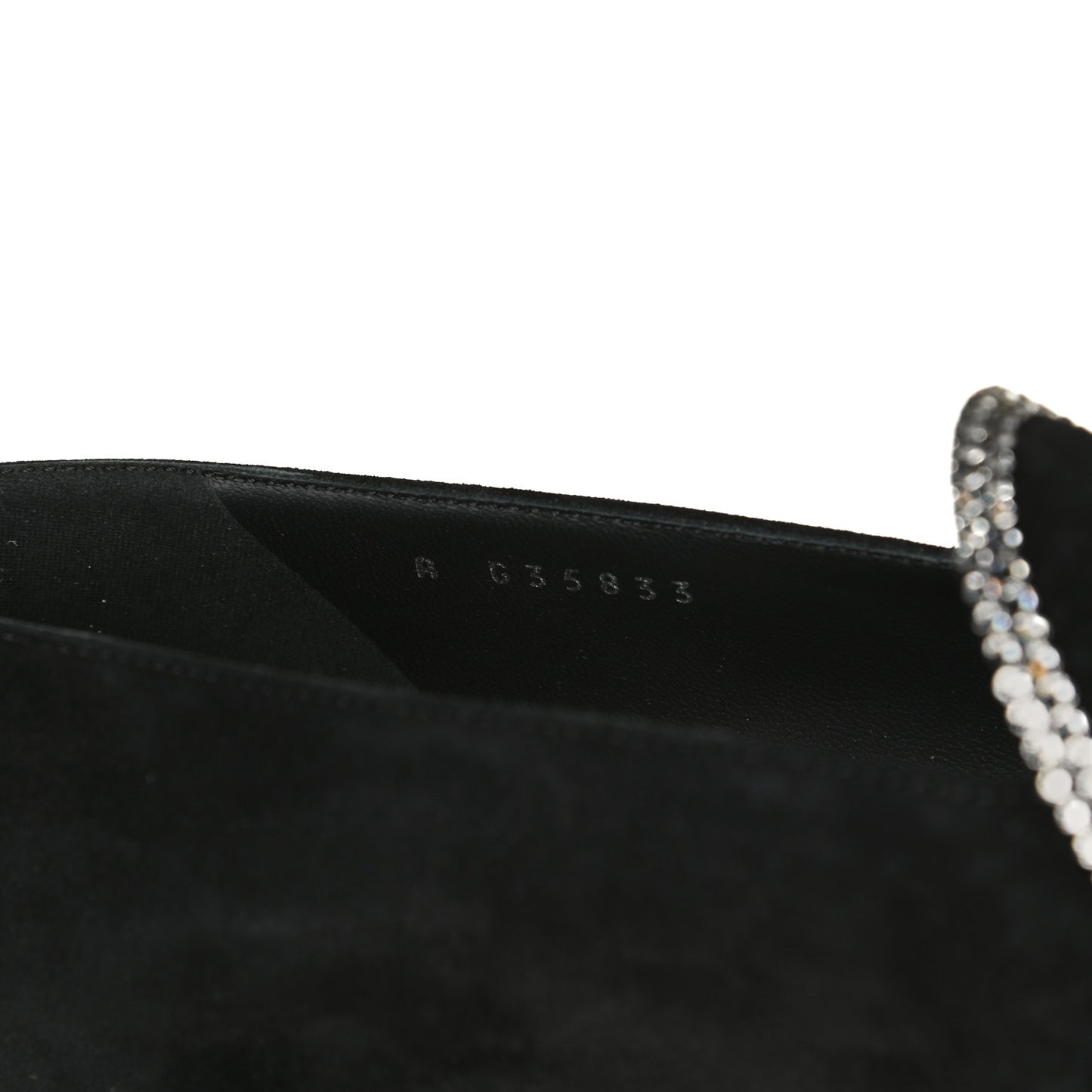 Suede Calfskin Grosgrain Crystal Star Mocassin Loafers 36.5 Black