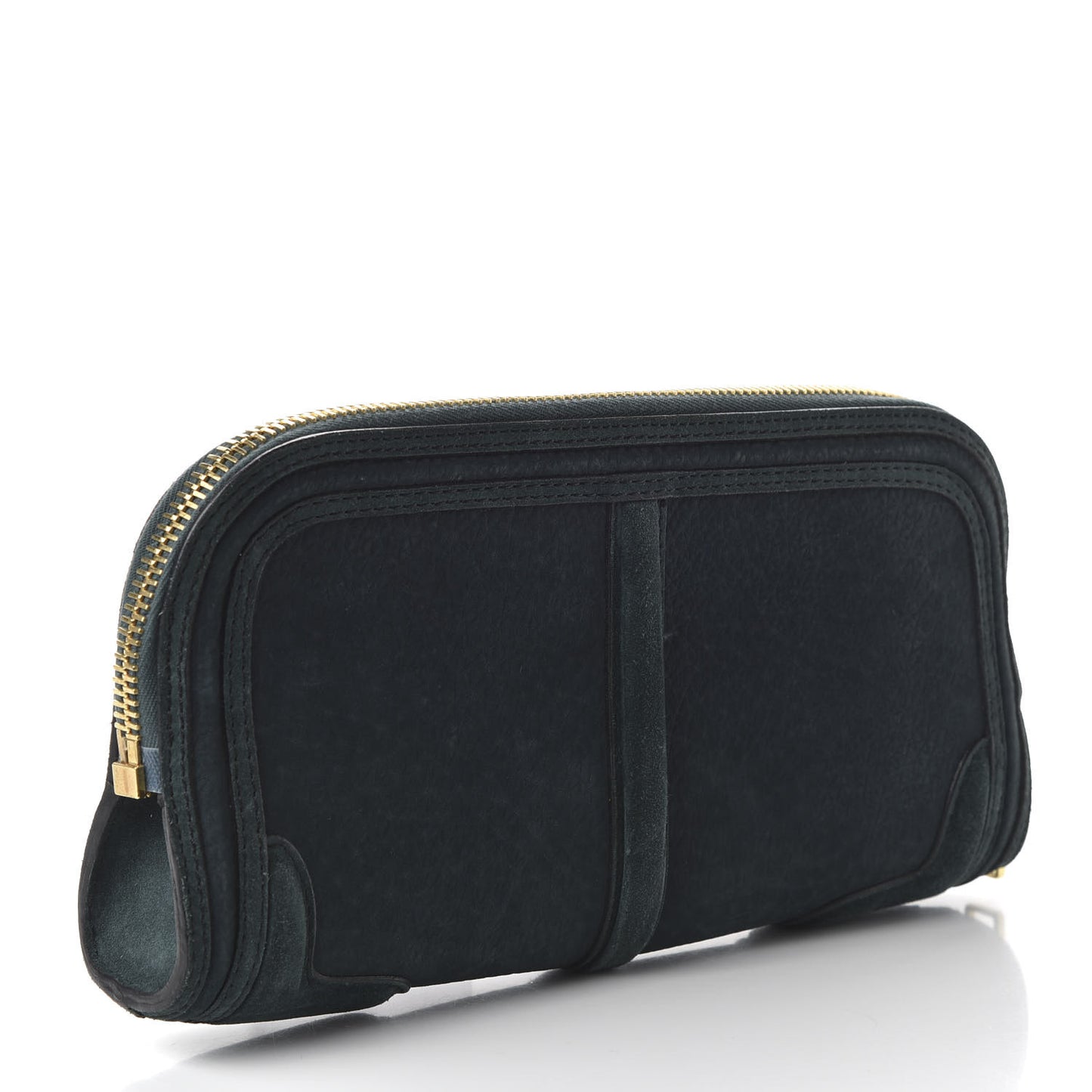 Prorsum Grainy Nubuck Alma Owl Clutch Indigo Green