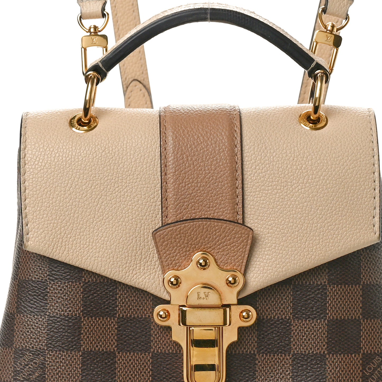 Damier Ebene Clapton Backpack Creme