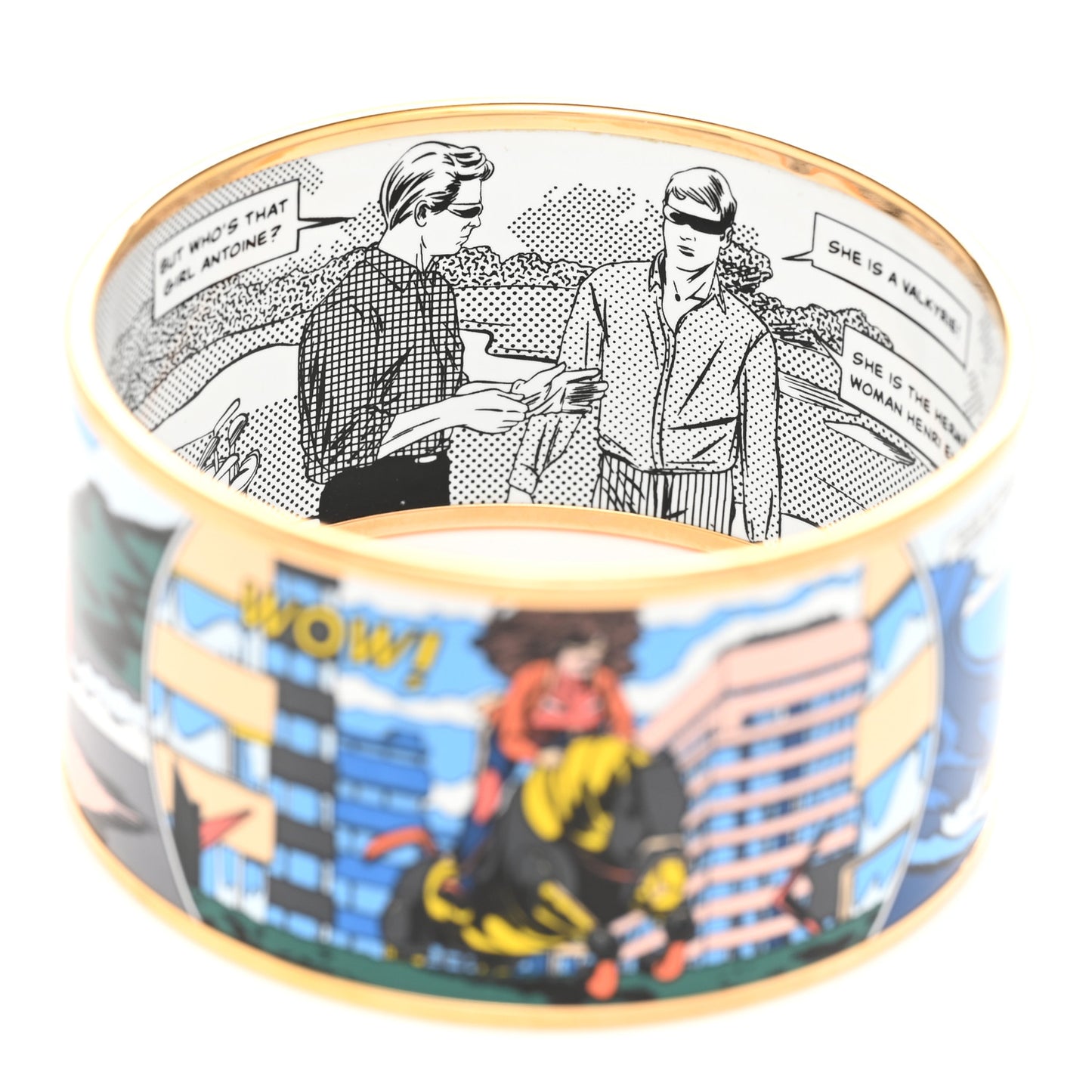 Enamel Printed Extra Wide Dessus Dessous Wow Bracelet