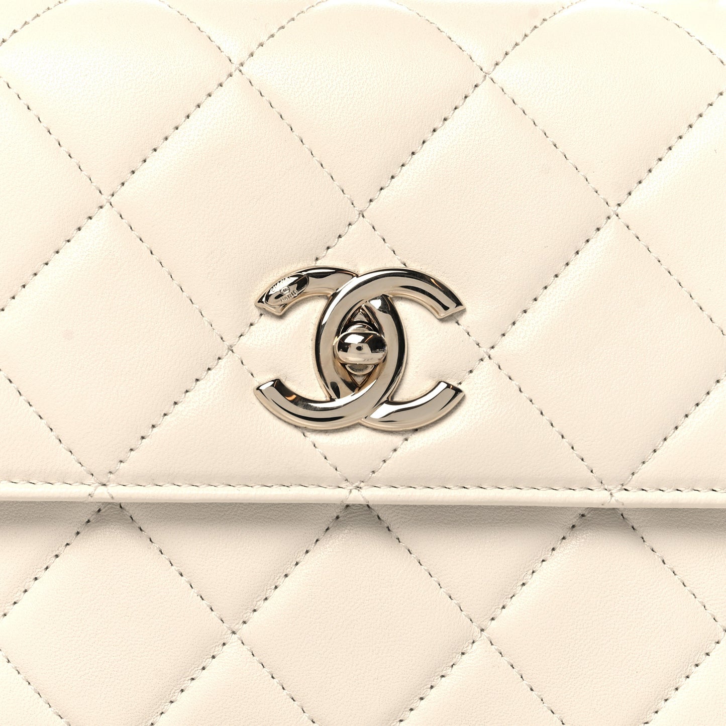 Lambskin Quilted Small Trendy CC Dual Handle Flap Bag White