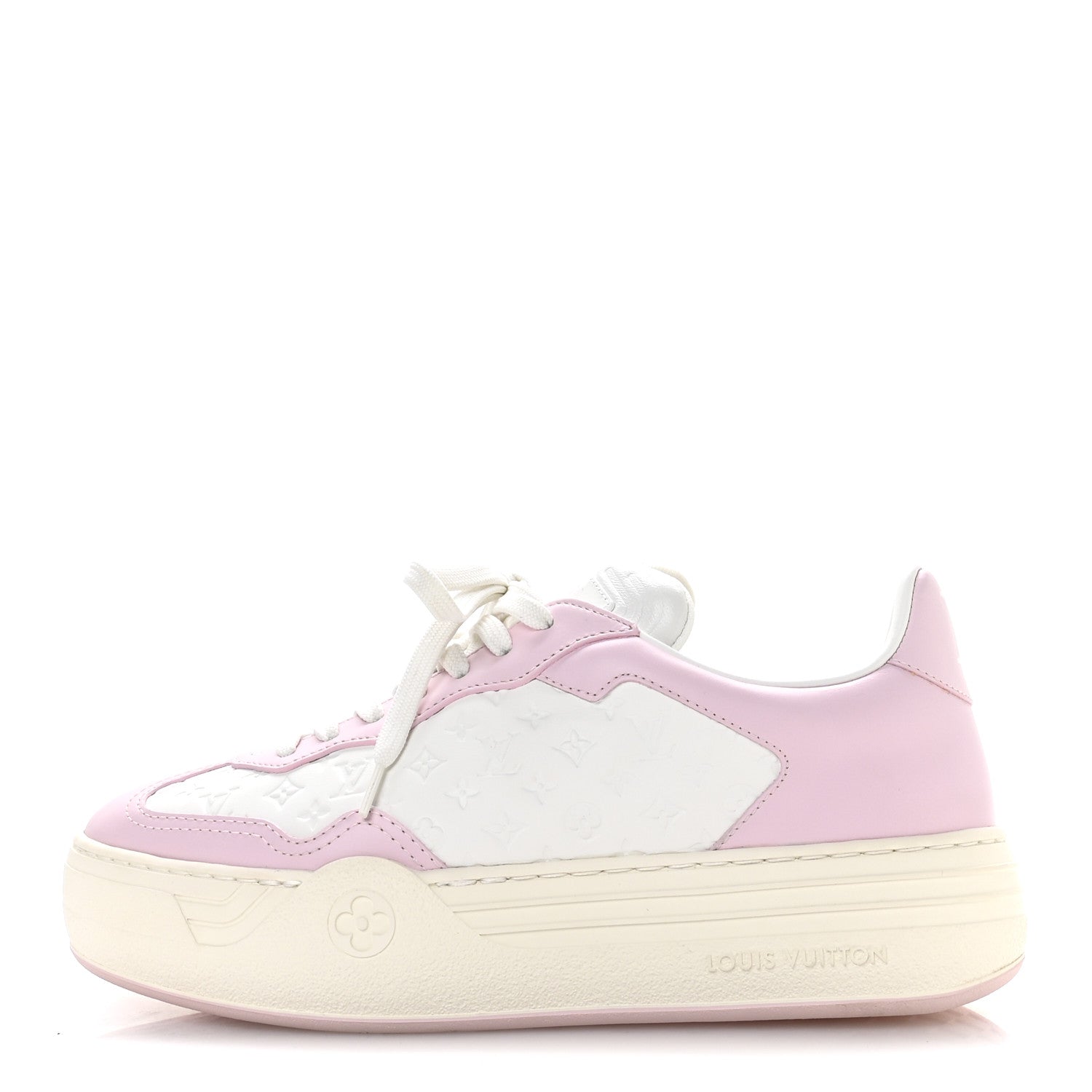 Louis Vuitton Calfskin Monogram LV Groovy Platform Sneakers 38