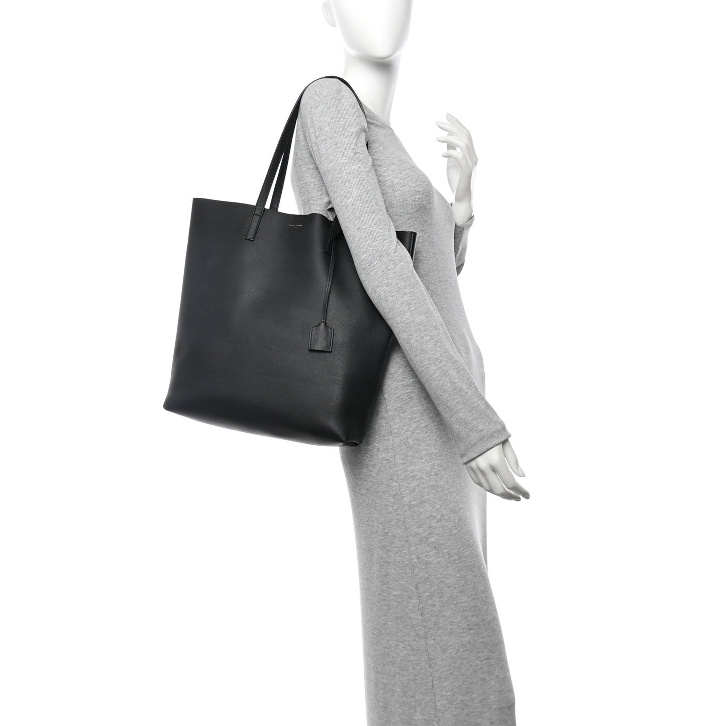 Calfskin North-South Shopping Tote Black