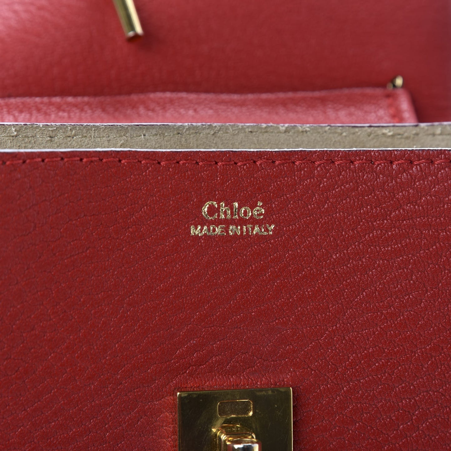 Grained Lambskin Mini Drew Shoulder Bag Plaid Red