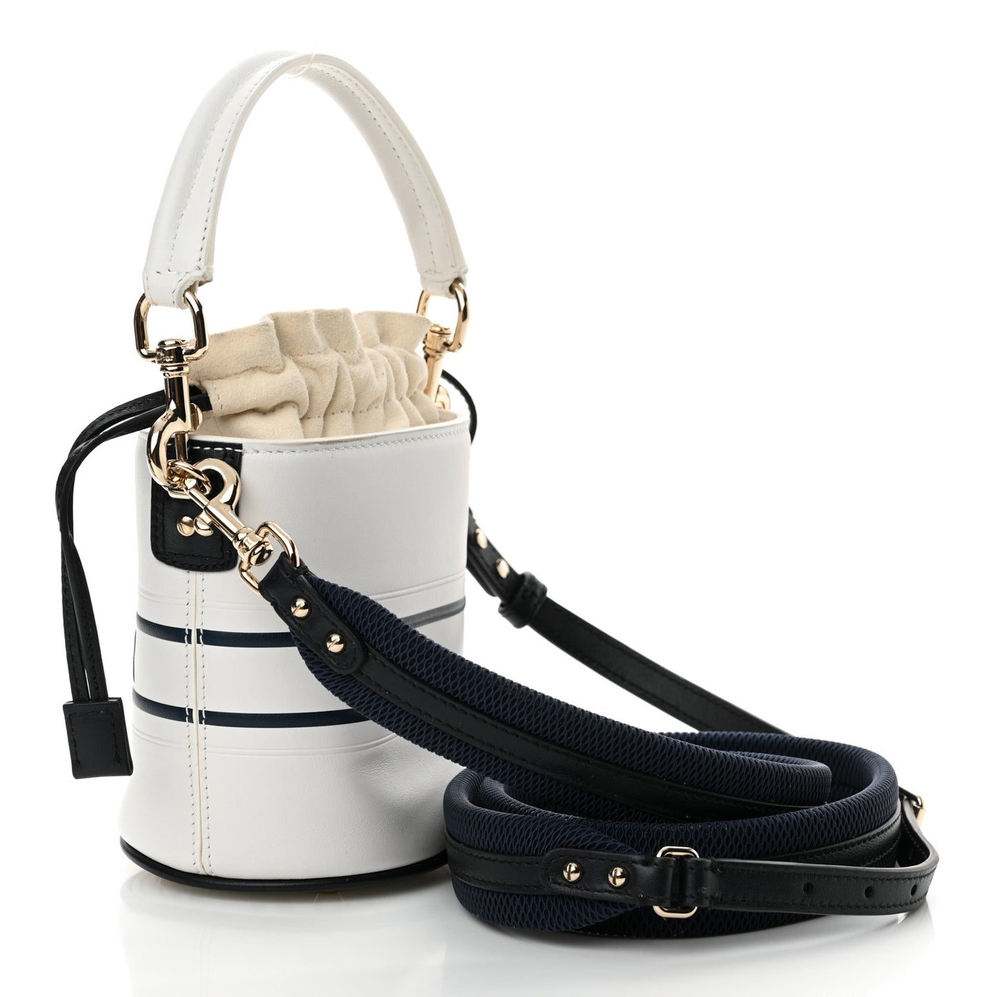 Calfskin Micro Dior Vibe Bucket White Blue