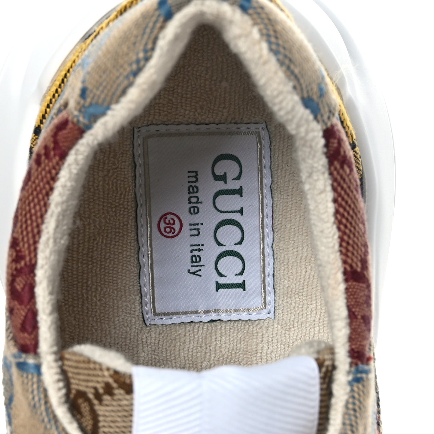 Monogram Multicolor Demetra Womens Rhyton Sneakers 36 Yellow Blue Great White Tabasco