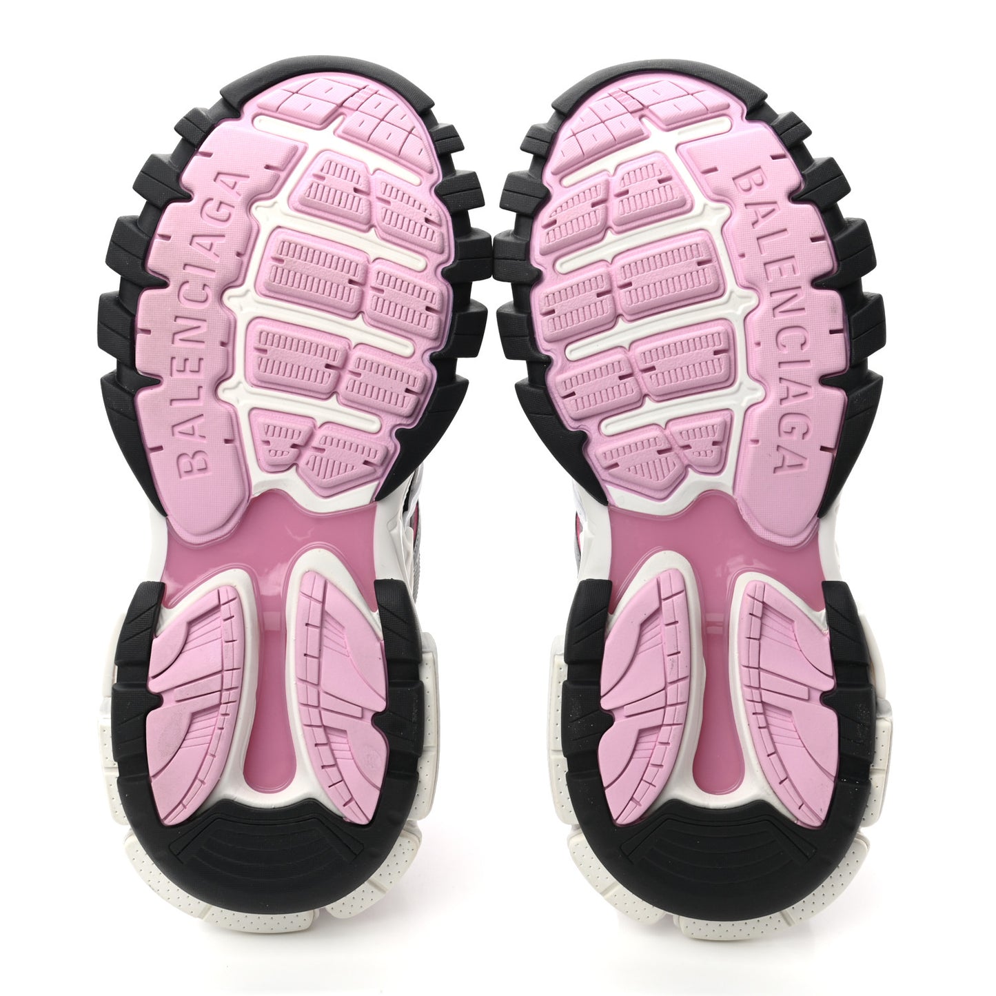 Rubber Mesh Tri-Color Womens Track.2 Open Sneakers 41 Pink Grey White