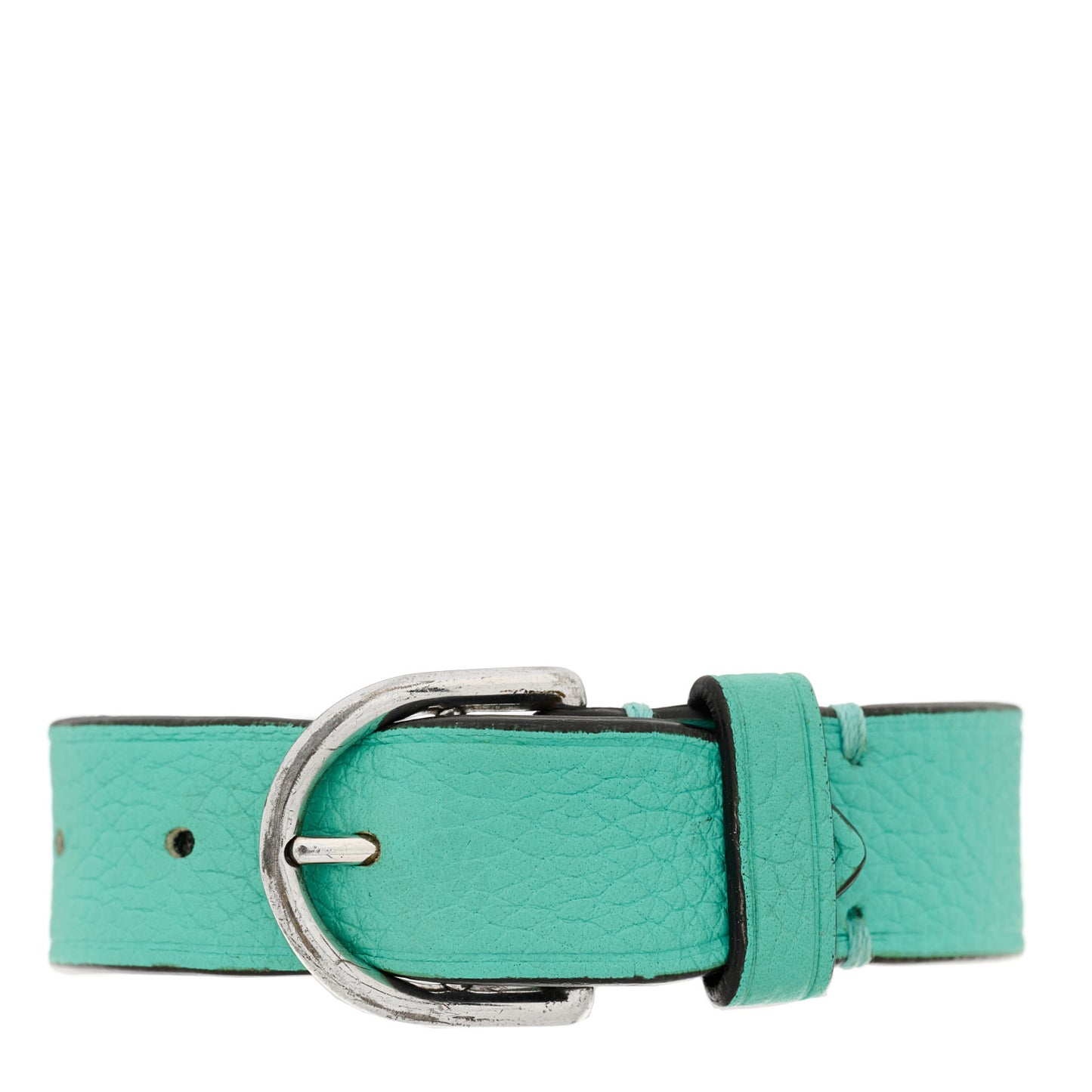 Sterling Silver Leather Return to Tiffany Single Wrap Bracelet Blue