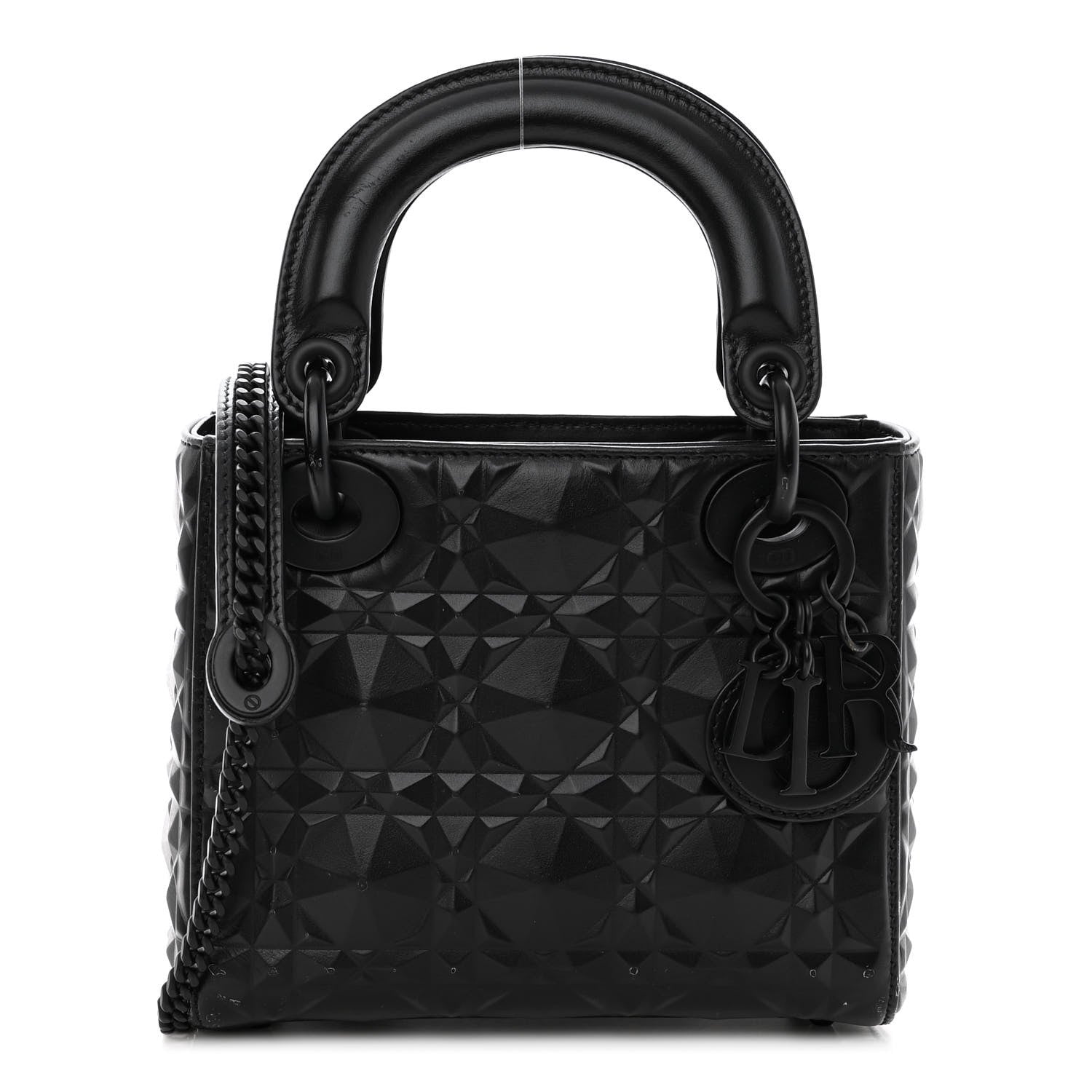 Christian Dior Calfskin Diamond Cannage Mini Lady Dior Black 1 of 11