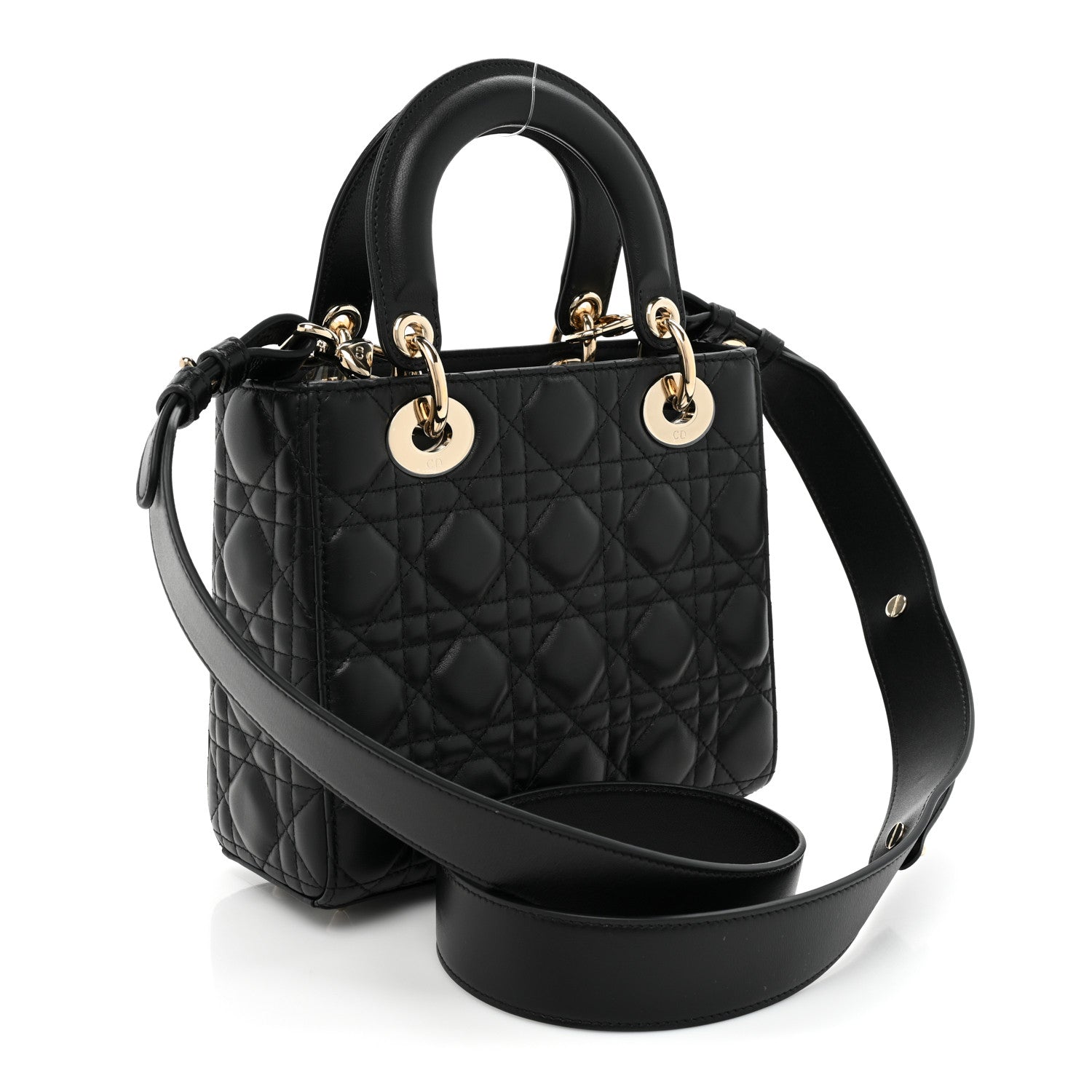 Christian Dior Lambskin Cannage Small My ABCDior Lady Dior Black 3 of 9