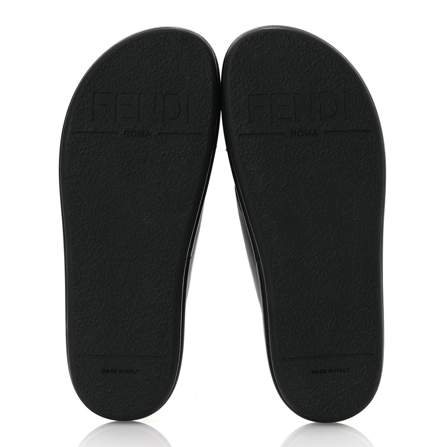 Vitello Womens Fendigraphy Slide Sandals 38.5 Black