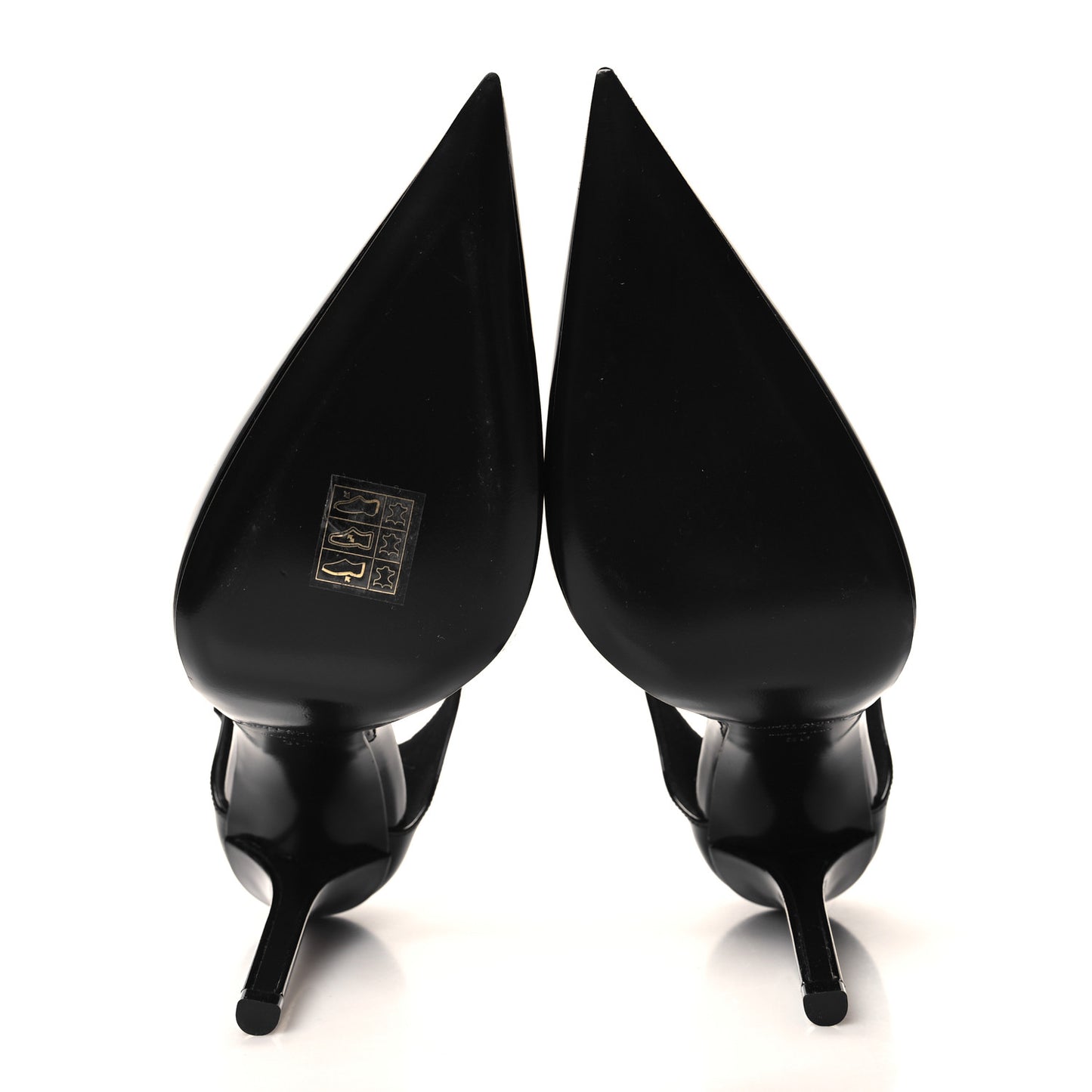 Patent Avenue 110 Ankle Strap Pointed Pumps 36 Black