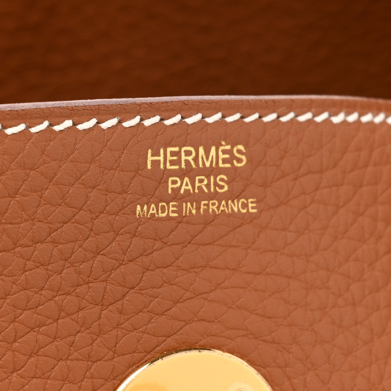 Hermes Taurillon Clemence Lindy 30 Gold 6 of 16
