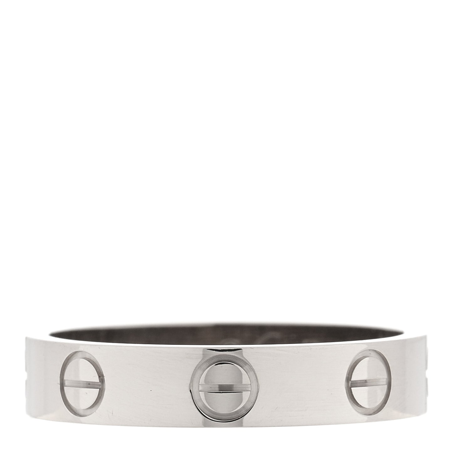 18K White Gold 3.5mm LOVE Wedding Band Ring 50 5.25