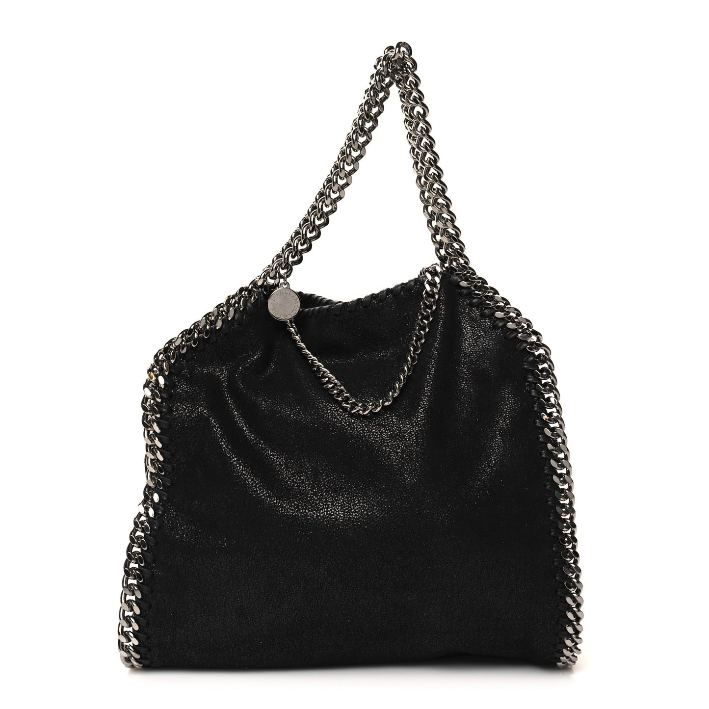 Shaggy Deer Mini Falabella Fold Over Tote Black