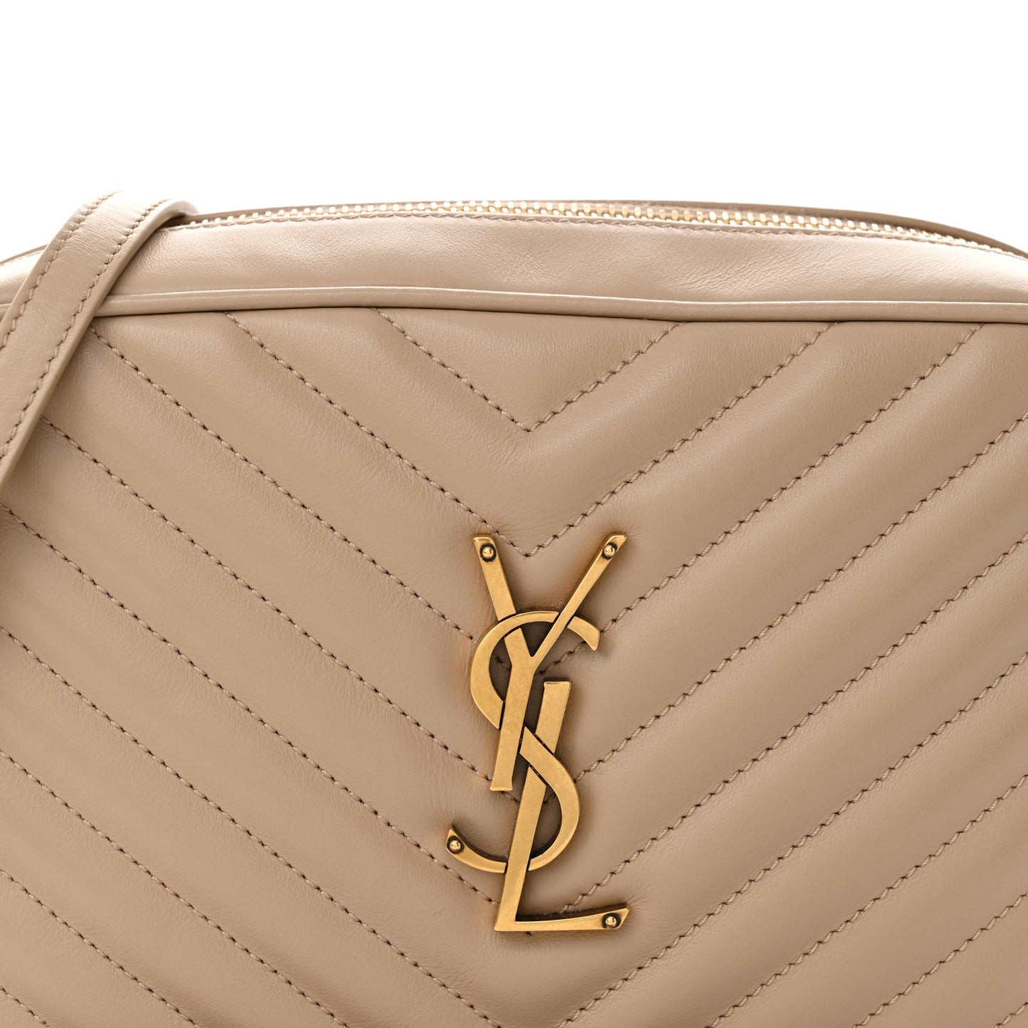 Calfskin Matelasse Monogram Lou Camera Bag Dark Beige