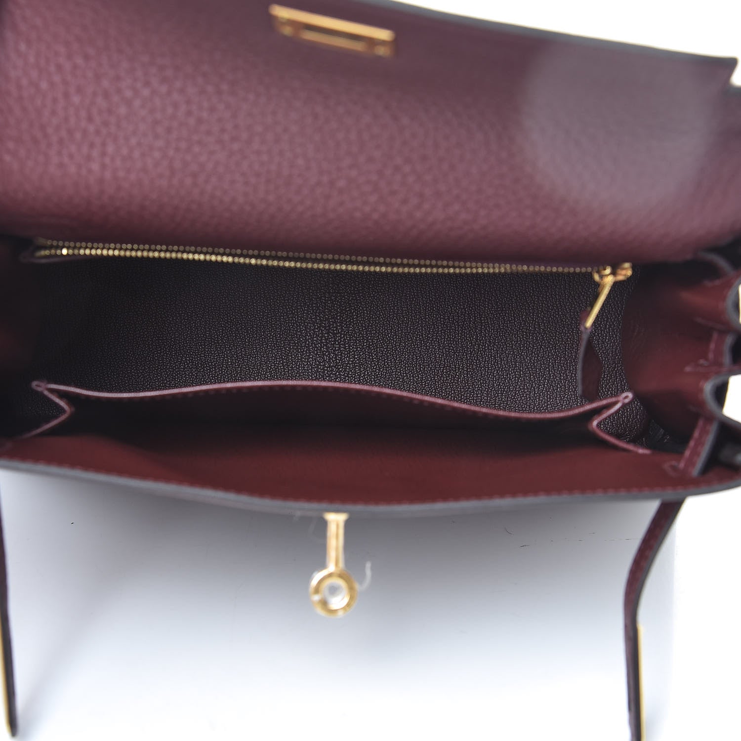 Hermes Togo Kelly Retourne 25 Bordeaux 14 of 40