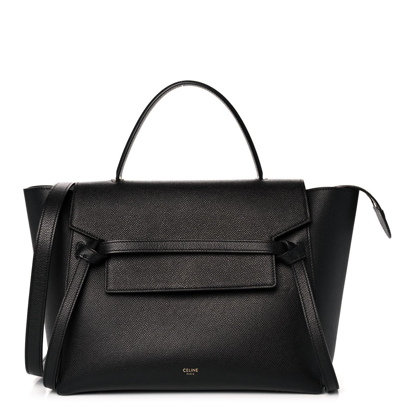 Grained Calfskin Mini Belt Bag Black