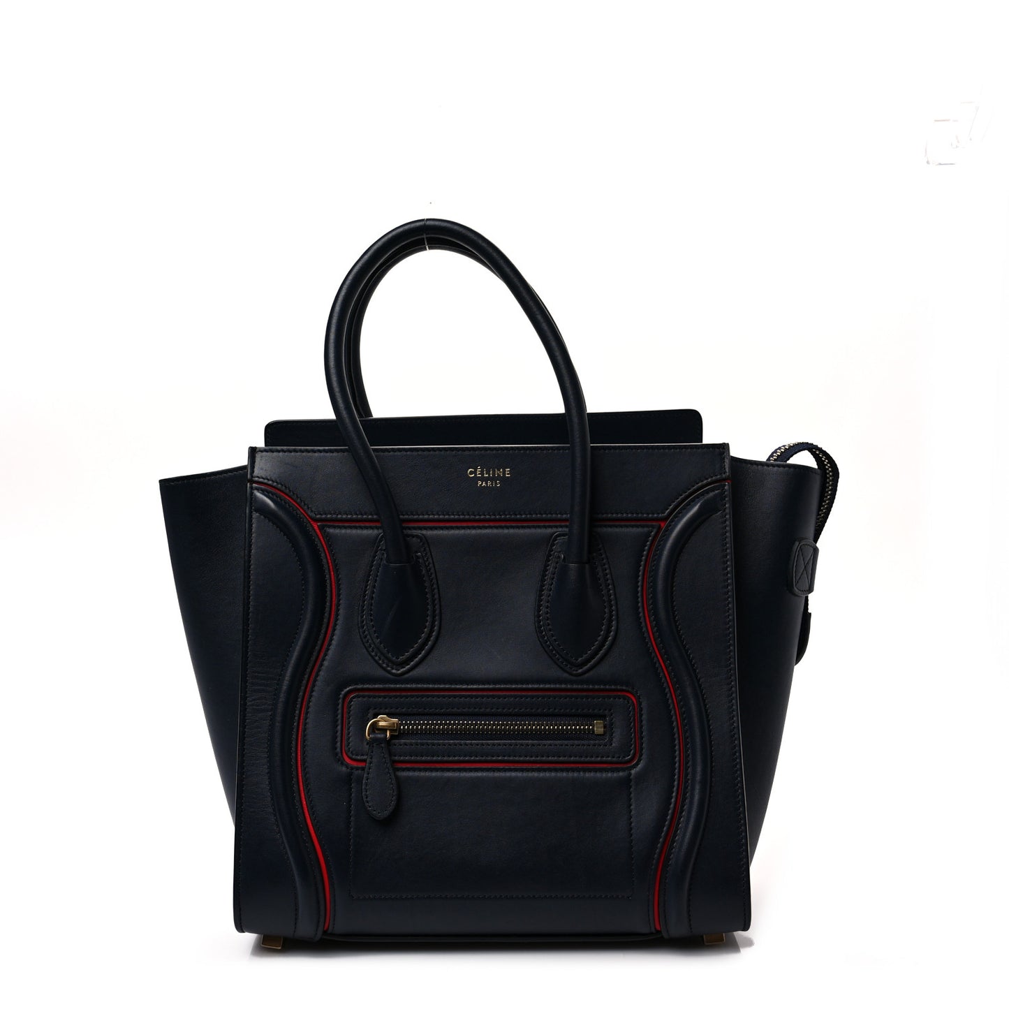 Smooth Calfskin Interstice Micro Luggage Navy Blue
