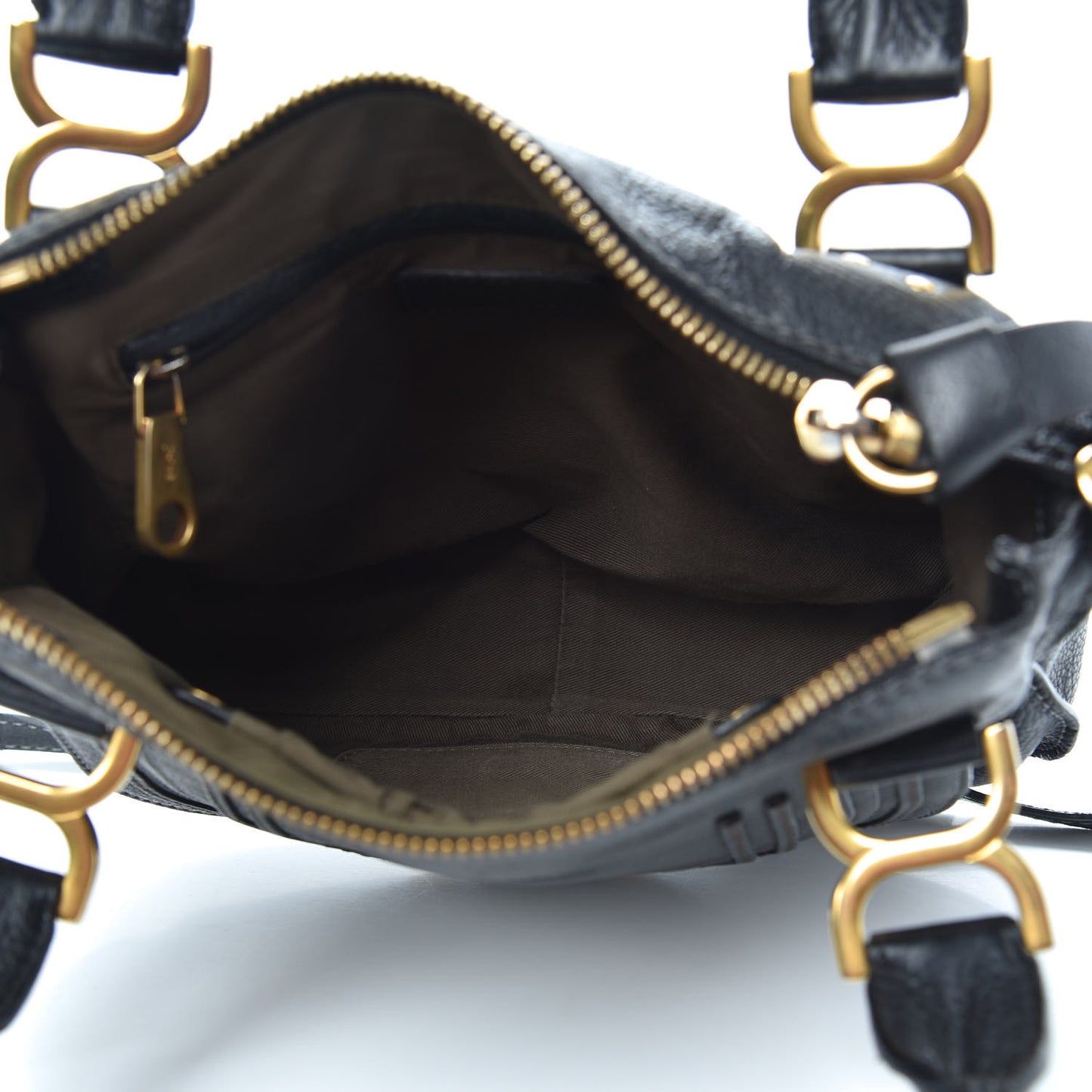 Calfskin Small Marcie Satchel Black