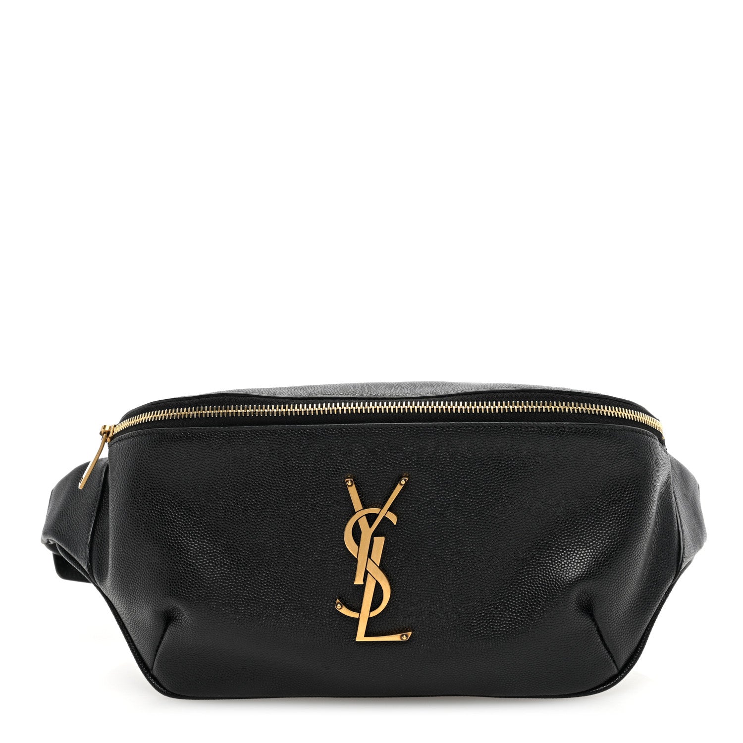 Saint Laurent Grain De Poudre Monogram Belt Bag Black 1 of 9