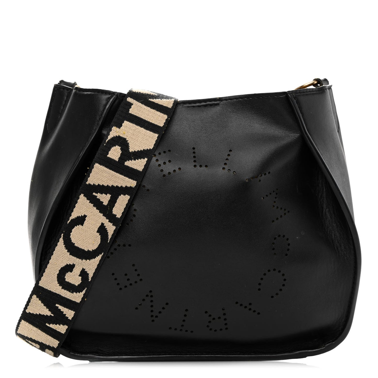 Eco Alter Nappa Perforated Logo Mini Crossbody Black