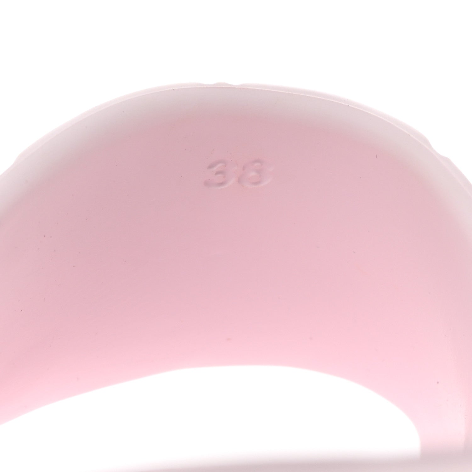 Louis Vuitton Rubber Monogram Embossed Pool 55 Flat Comfort Mule 38 Rose Clair 8 of 10