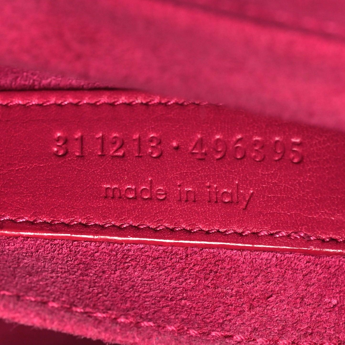 Calfskin Classic Y Ligne Clutch Fuchsia