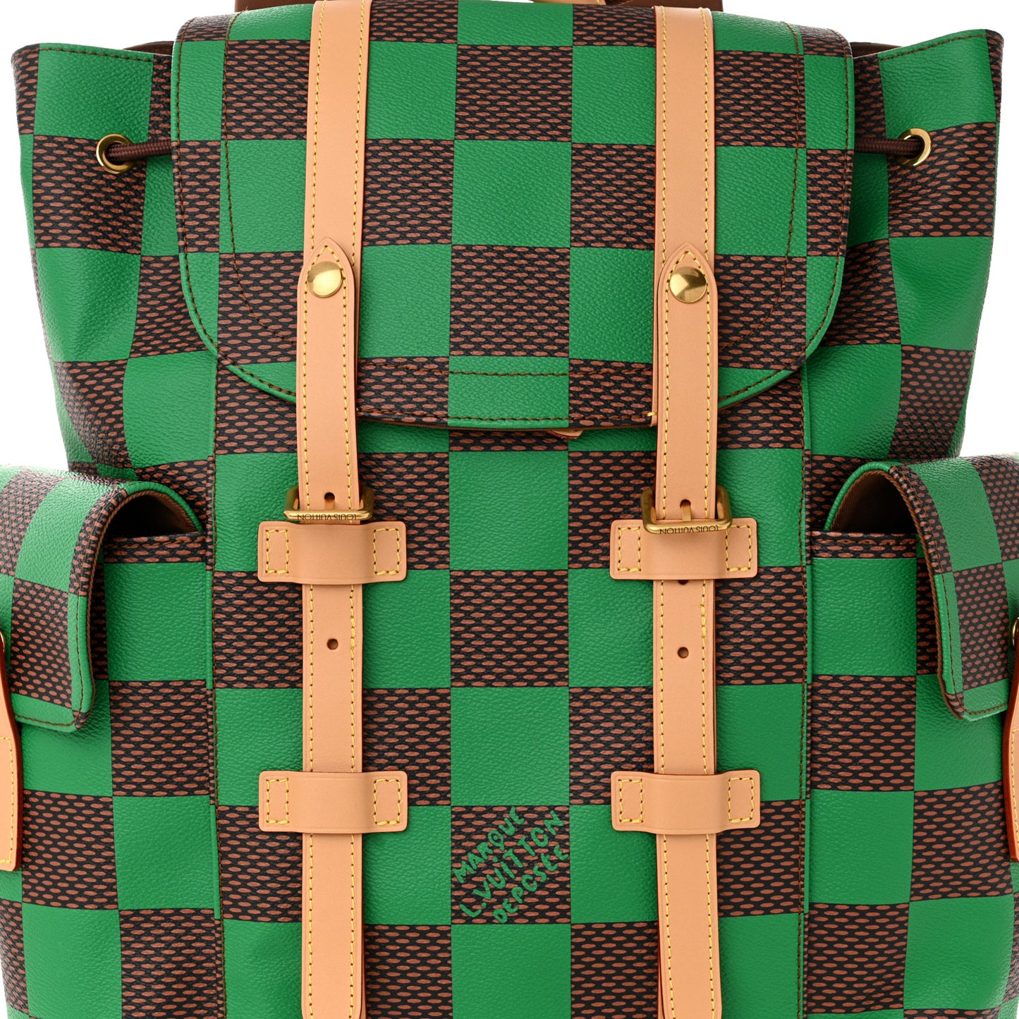 Damier Pop Christopher MM Backpack Green