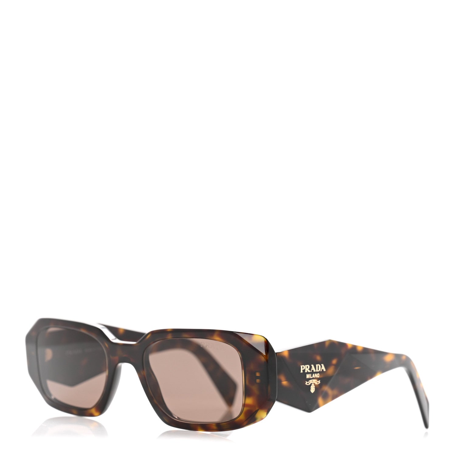 Prada Acetate Symbole Sunglasses SPR 17W Havana 1 of 9