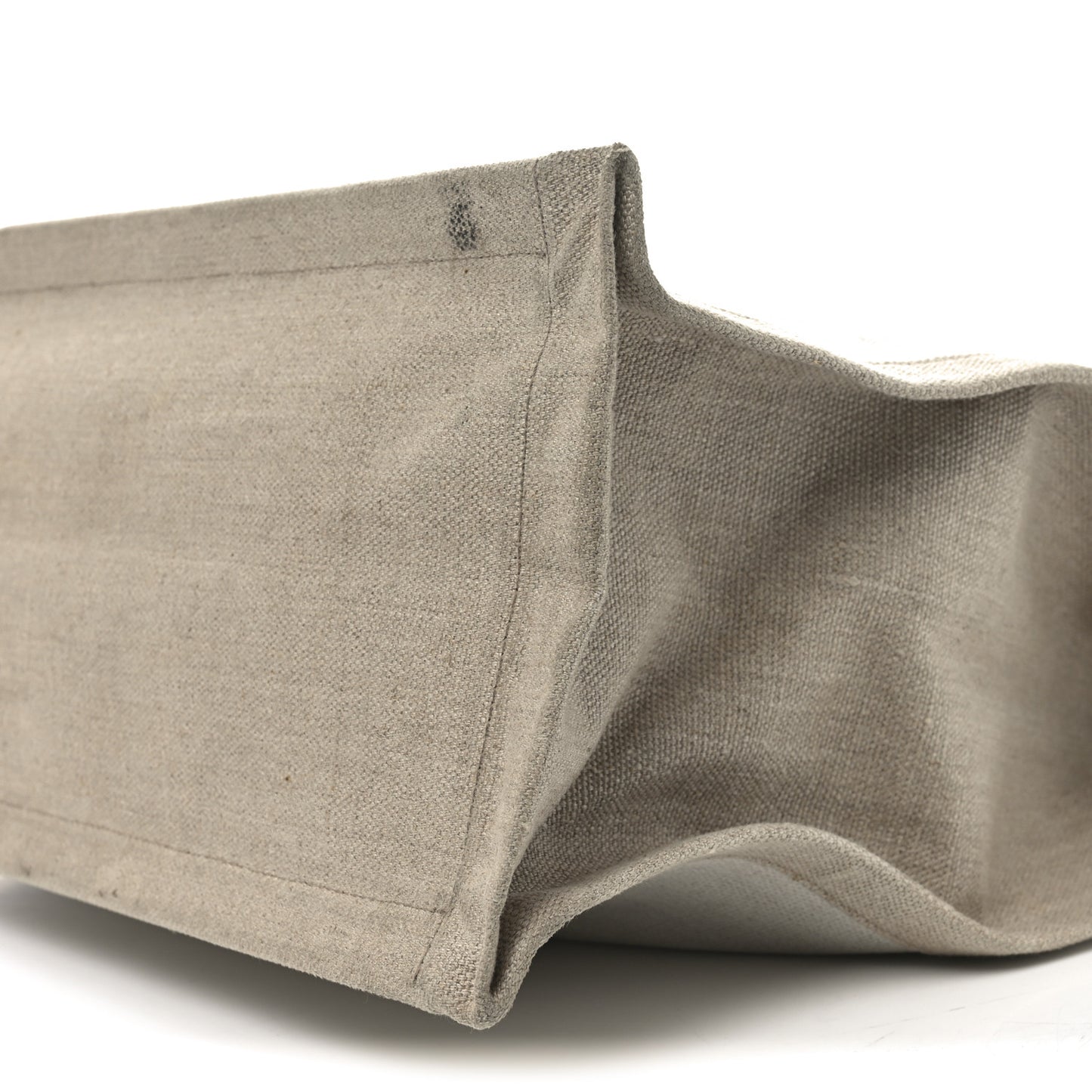 Linen Calfskin Rive Gauche Tote Greggio Natural