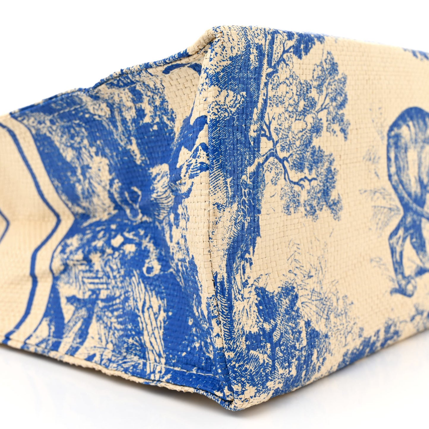 Straw Dioriviera Tote Blue