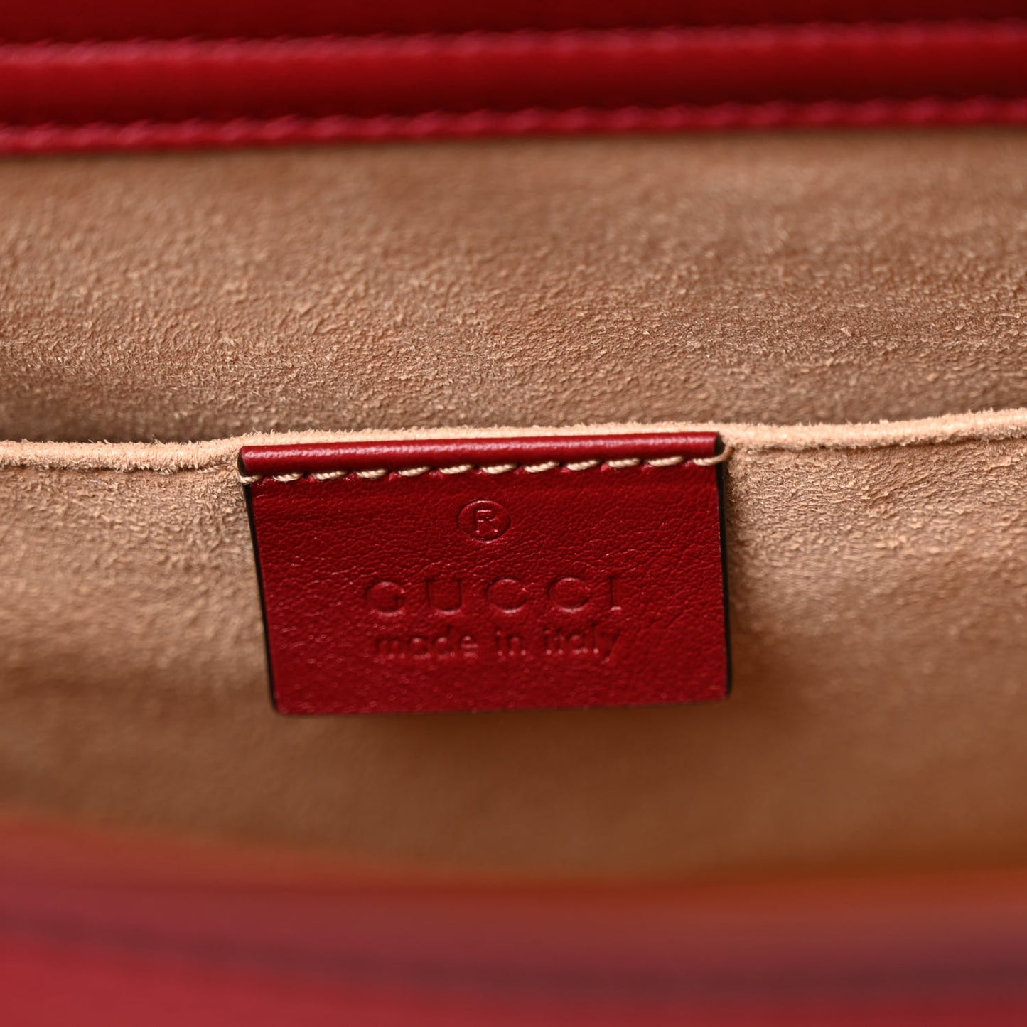 Textured Dollar Calfskin Web Small Diana Tote Bag Dark Red