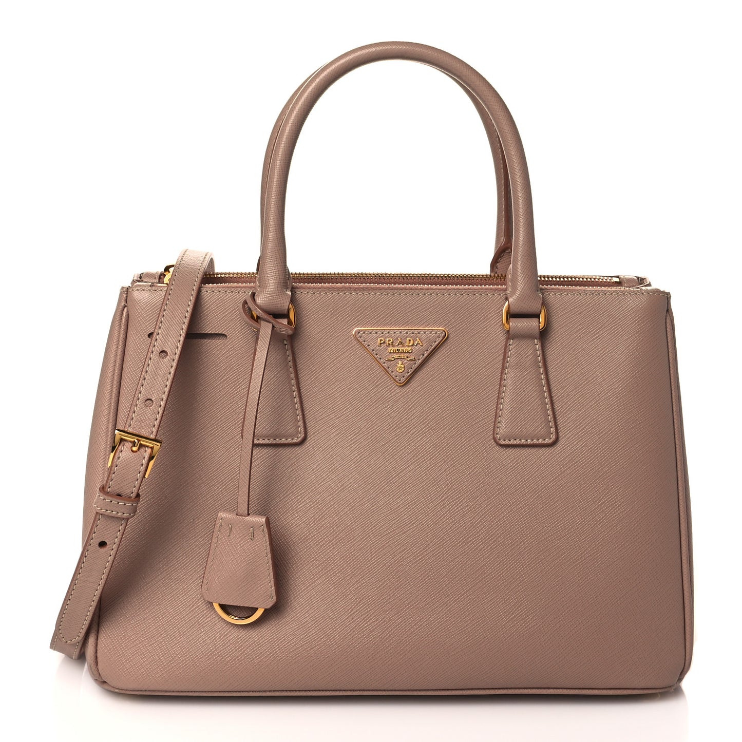 Saffiano Small Galleria Double Zip Tote Cammeo