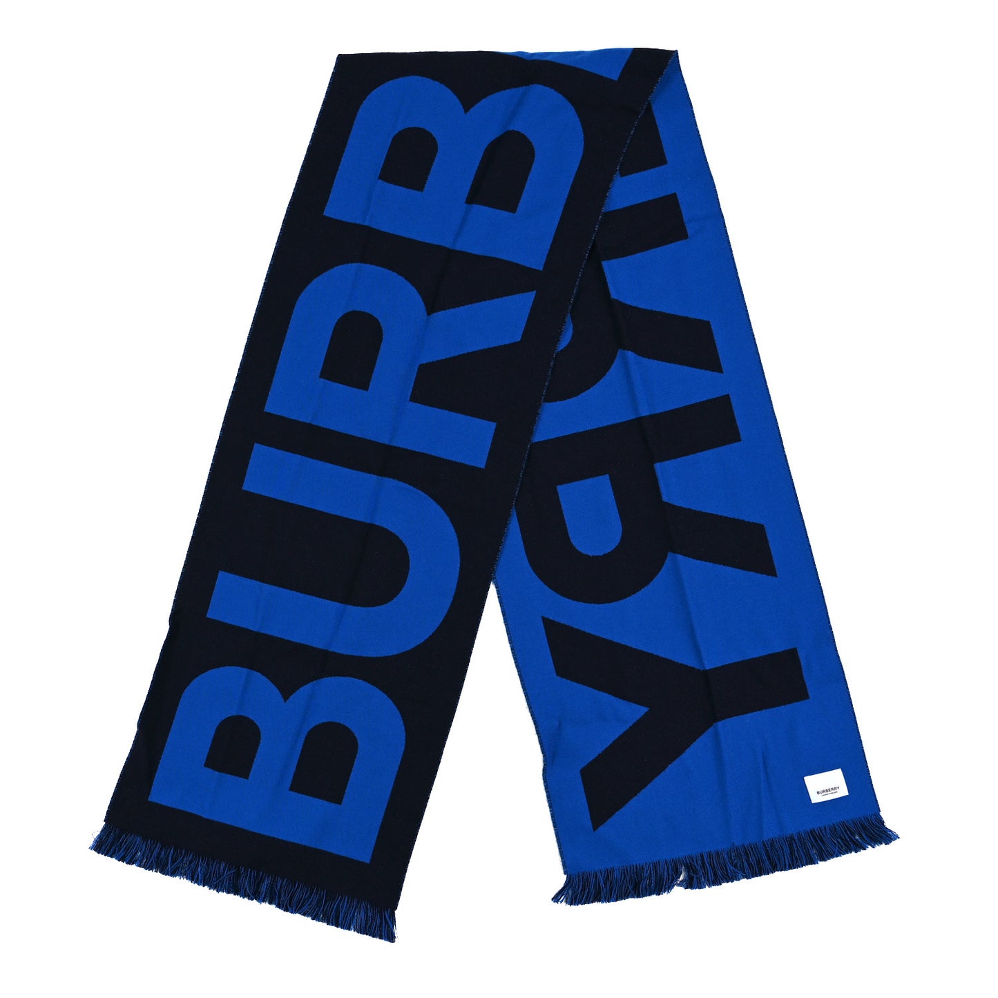 Wool Football Scarf Dark Charcoal Blue