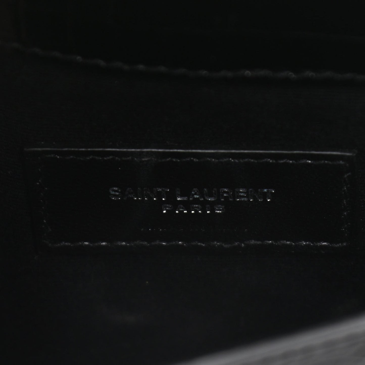 Calfskin Crocodile Embossed Uptown Monogram Clutch Black