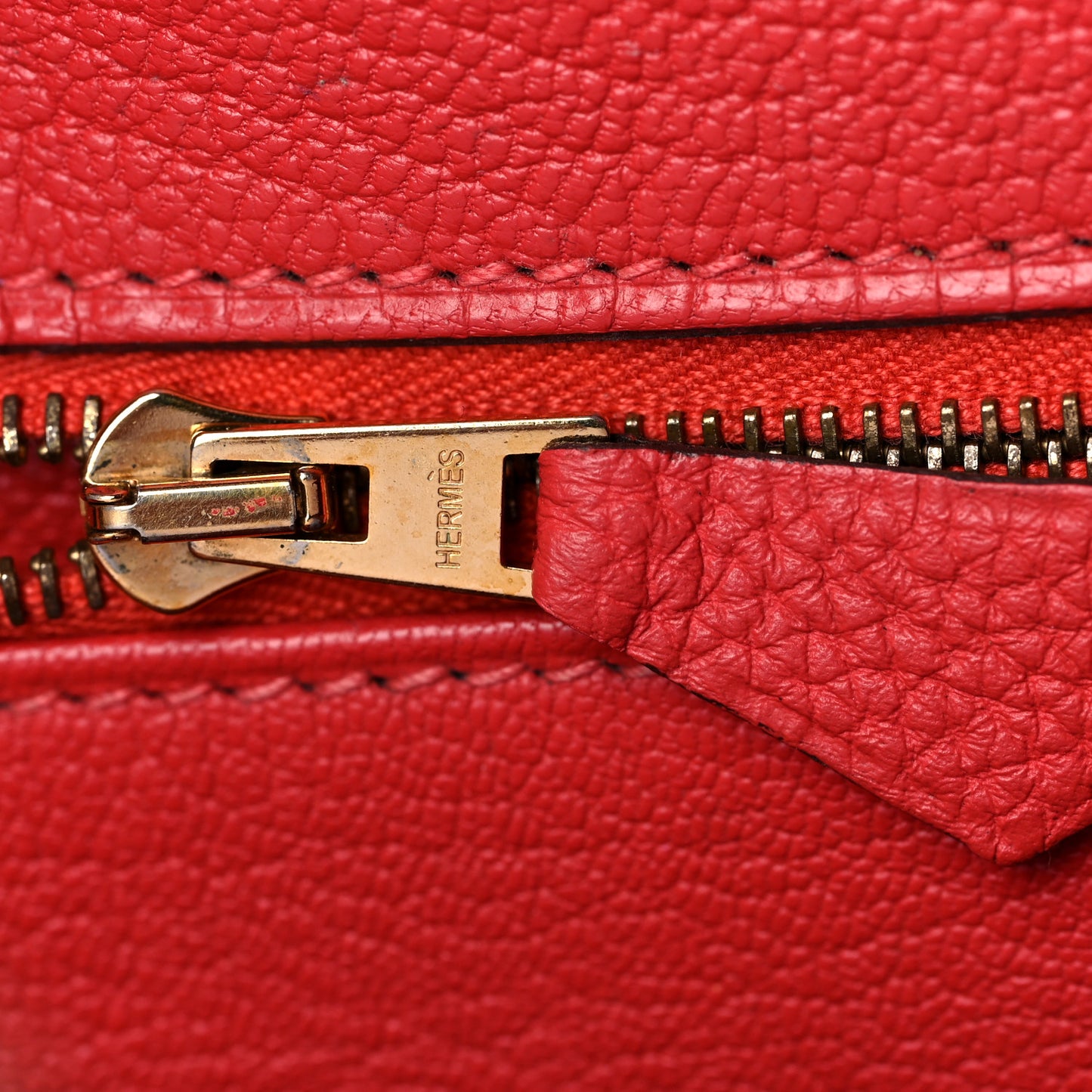 Togo Birkin 35 Rouge Pivoine