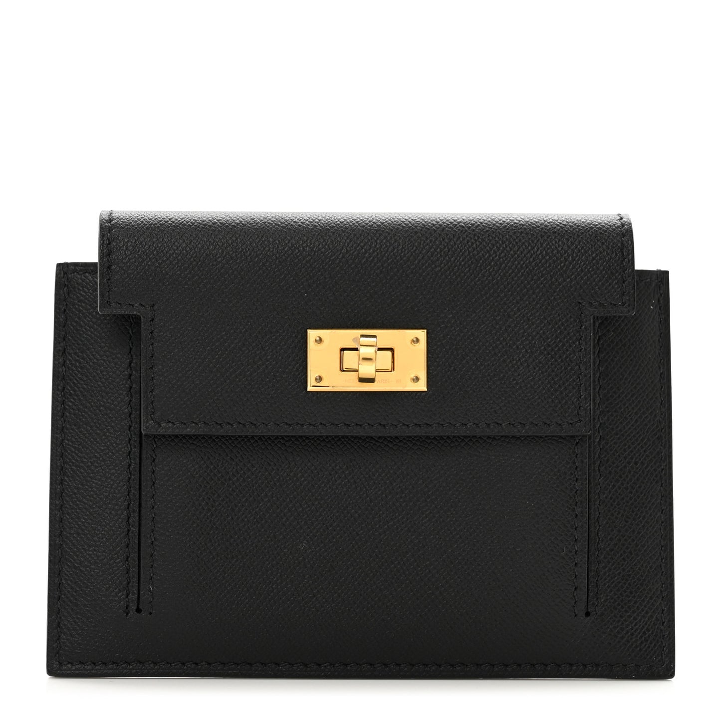 Epsom Kelly Pocket Compact Wallet Black